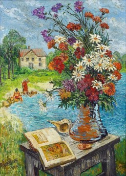 mi ídolo long island 1944 decoración moderna flores Pinturas al óleo